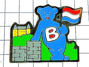 ピンバッジ・オランダ国旗ビュタガス青い熊◆フランス限定ピンズ◆レアなヴィンテージものピンバッチ