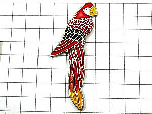 ピンバッジ・オウム鸚鵡熱帯の鳥◆フランス限定ピンズ◆レアなヴィンテージものピンバッチ