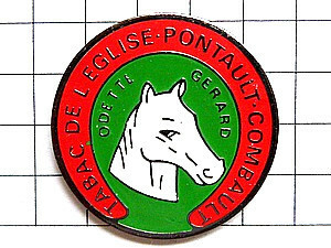 ピンバッジ・白い馬の頭◆フランス限定ピンズ◆レアなヴィンテージものピンバッチ
