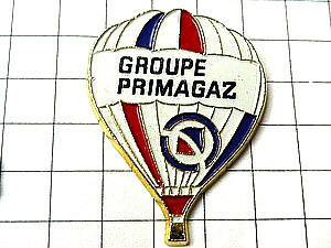 ピンバッジ・トリコロール気球◆フランス限定ピンズ◆レアなヴィンテージものピンバッチ