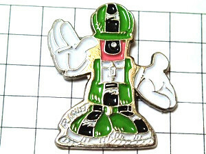 ピンバッジ・緑のロボット君◆フランス限定ピンズ◆レアなヴィンテージものピンバッチ