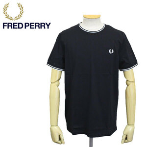 FRED PERRY ( Fred Perry ) M1588 TWIN TIPPED T-SHIRT tip line crew neck T-shirt FP439 102 BLACK M