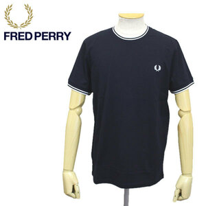 FRED PERRY (フレッドペリー) M1588 TWIN TIPPED T-SHIRT ティップライン クルーネックTシャツ FP439 795 NAVY XS