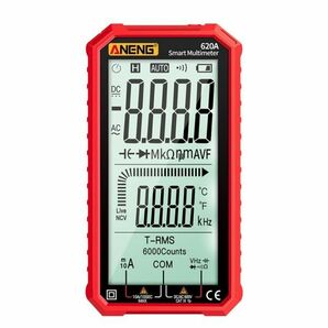 620A赤デジタルマルチメーター・デジタルテスター・電気容量計温度計＋多種対応電池テスター ボタン電池、コイン電池、NCR18650Bも対応の画像3
