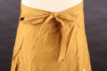 YF3923 縫製業者リメイク セットアップ ジレ チョッキ ベスト 巻きスカート 染め 絞り 茶 黄土色 白 花柄_画像5