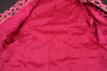 YF3925 LADIES FASHION Junko セットアップ ジャケット スカート ピンク 紺 絞り 染め 昭和レトロ バブルファッション_画像10