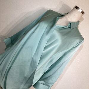 B082 beautiful goods!# Nara Camicie * mint satin *kashu cool #Ⅰ