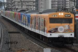 【鉄道写真】大阪環状線 103系 LA3編成　OSAKA POWER LOOPラッピング　＠安治川口　L版　(商品番号020)