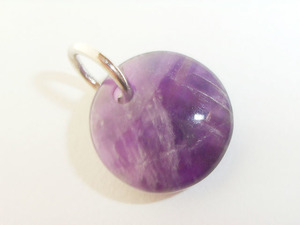  amethyst *bai color pendant top * Ame si -stroke 