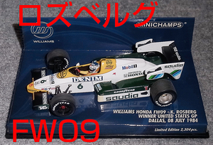 1/43 ウイリアムズ ホンダ FW09 ロズベルグ 1984 USA GP WILLIAMS HONDA