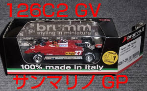 R267-CH 1/43 フェラーリ126C2 ビルヌーブ on Driver サンマリノGP 1982 FERRARI brumm ブルム R267