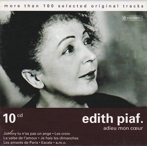 ★CD Edith Piaf: Adieu mon coeur エディット・ピアフ(シャンソン) コンプリートCD CD10枚組 全126曲収録