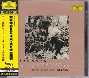 ★CD DG ベートーヴェン:交響曲第5番 運命.第6番 田園*クラウディオ・アバド(Claudio Abbado)/高音質SHM-CD仕様