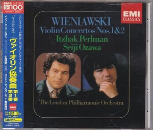 ★CD EMI ヴィエニヤフスキ:ヴァイオリン協奏曲第1番.第2番*イツァーク・パールマン(Itzhak Perlman).小澤征爾/24bitリマスタリング