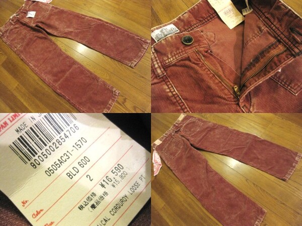 名作 本物 新品 RODEO CROWNS ロデオクラウンズ バンダナ付き コーデュロイパンツ 2 定価:16,590円