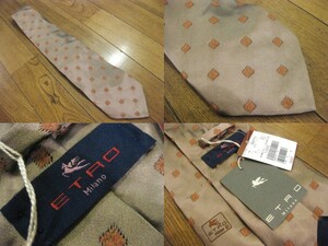 本物 名作 新品 高級 ETRO エトロ モヘヤ混 シルク ネクタイ 伊製 MADE IN ITALY