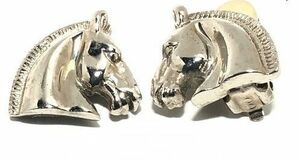 * free shipping prompt decision *HERMES( Hermes )shu bar silver color earrings 