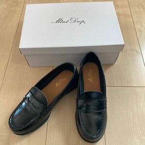 AmiAmiローファー 通学フォーマル靴 学生靴 レディースシンプル黒