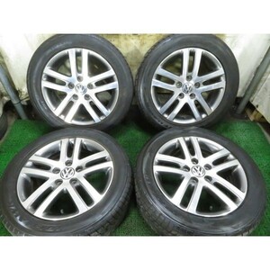 7～8分山 FIRESTONE WIDE OVAL 205/55R16/フォルクスワーゲン ゴルフ6純正 6.5J 5H 112 +50 Φ56/4本 F_192