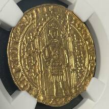 【MS63】フランカ・ピエ 金貨 1364 － 1380 フランス 賢明王 シャルル5世 NGC 百年戦争 ハンマーコイン アンティークコイン_画像5