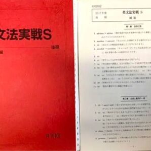 英文法実戦S 後期 (駿台市ヶ谷校高卒クラス)