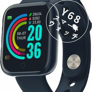 *Y-68 black black smart watch fitness health digital clock 