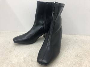 [H-0-R39] short boots lady's black S size 