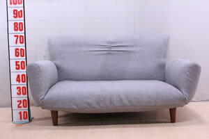 2 person for sofa with legs sofa "zaisu" seat with legs 2 person for "zaisu" seat reclining used present condition goods 2P sofa some stains equipped #(F6813)