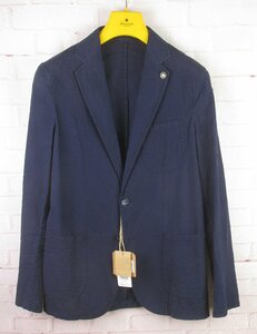 MAJ21914 GIANNETTO Jean net sia soccer 2B tailored jacket 46 navy 