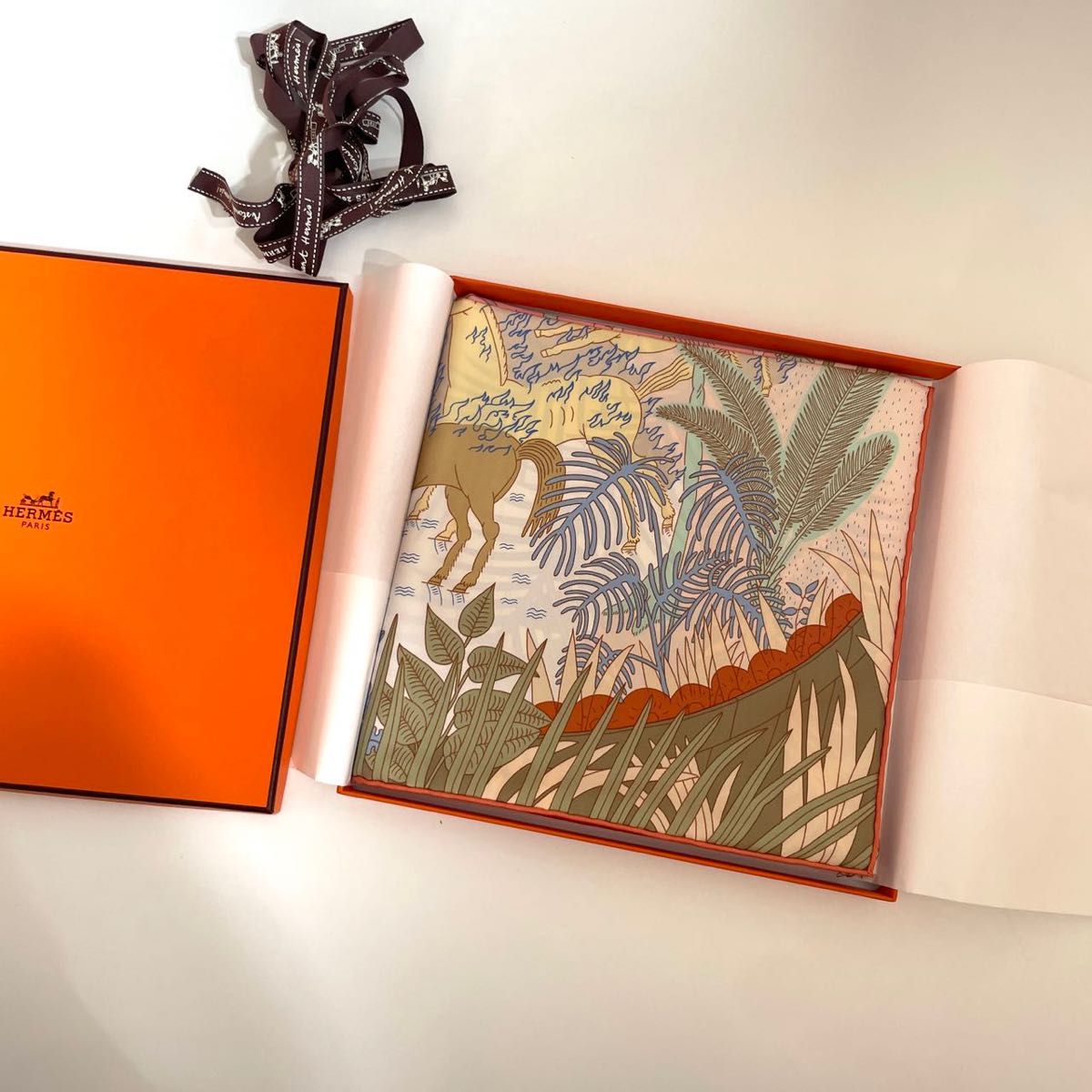 美品 HERMES エルメス ランチョンマット パスパス パンダ ウサギ