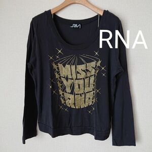 RNA ゴールドプリントロンT 長袖Tシャツ ロングTシャツ 