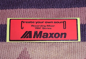 ステッカー　Maxon　マクソン　Racording Mixr RM Series　メタリック　オールドタイプ　昭和　シール　未使用