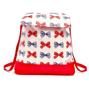 新品♪3wayバッグ 手さげナップサック巾着リボン 赤