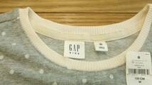 新品タグつき　Gap　kids　ドット裾レースカットソー　M　130_画像2