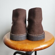 825◆Clarks クラークス 13292 スエード デザートブーツ US10/28㎝位 茶 ブラウン チャッカブーツ 2ホール クレープソール 中古 USED_画像5