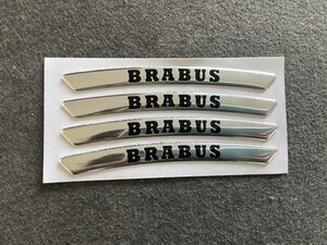 ★BRABUS メルセデスベンツ★05★ ホイールリムステッカー 装飾バッジデカールスタイリング 傷を隠す 4枚セット 90ｍｍ アルミ 車用