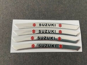 ★スズキ SUZUKI★44★ ホイールリムステッカー 装飾バッジデカールスタイリング 傷を隠す 4枚セット 90ｍｍ アルミ 車用