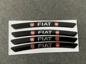 ★フィアット FIAT★63★ ホイールリムステッカー 装飾バッジデカールスタイリング 傷を隠す 4枚セット 90ｍｍ アルミ 車用