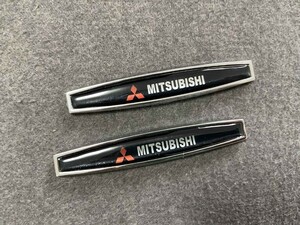 ★三菱 MITSUBISHI★115★ 金属ステッカー エンブレム デカール 2枚セット 車用装飾 両面テープで取付簡単 スクラッチを隠す