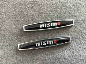 ★日産 nismo★121★ 金属ステッカー エンブレム デカール 2枚セット 車用装飾 両面テープで取付簡単 スクラッチを隠す