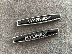 ★HYBRID★125★ 金属ステッカー エンブレム デカール 2枚セット 車用装飾 両面テープで取付簡単 スクラッチを隠す