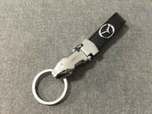 ★マツダ MAZDA★キーホルダー オシャレ 高級感 キーリング レザー　メンズ レディース兼用　ロゴマーク アクセサリーひょうの頭_画像1