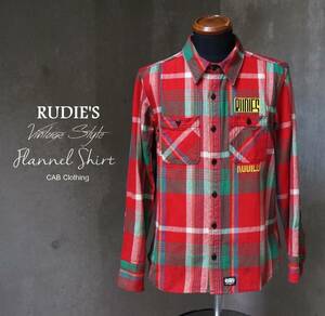 ルーディーズ RUDIE'S チェック コットン 40s ヴィンテージ仕様 ネルシャツ S　M相当