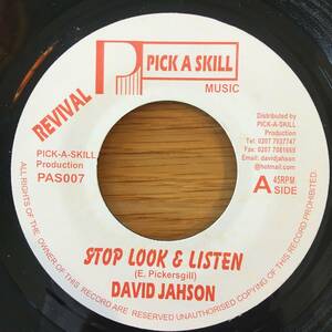 David Jahson / Stop Look & Listen　[Pick A Skill Music - PAS007]
