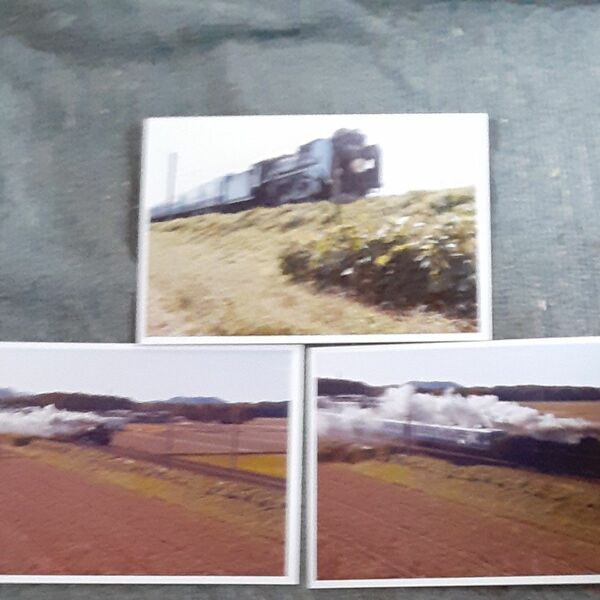 蒸気機関車2L判3枚セット写真