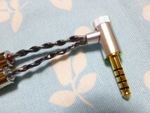 PHA-3 (3.5mm×2) → 4.4mm5極 L字 変換ケーブル シルバーメタリック ver 8N-ofc 八芯 WM1A 1Z ZX300 Fiio M17 Cayin N8 R2R2000 ZEN DAC_画像3