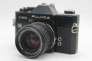 【訳あり品】 フジフィルム Fujifilm Fujica ST801 ブラックボディ EBC Fujinon 55mm F1.8 M42マウント ボディレンズセット C3275