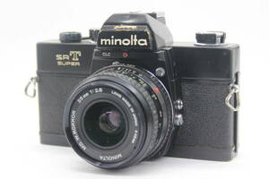 【訳あり品】 ミノルタ Minolta SR T SUPER ブラック MD W.ROKKOR 35mm F2.8 ボディレンズセット C3364