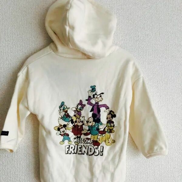 新品　バースデー　フタフタ　ディズニー　フード付きロンパース　80