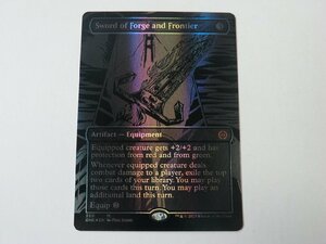 MTG 美品 【鉱炉と前線の剣（オイルスリックFOIL）】 （神話レア） ファイレクシア：完全なる統一 ONE 英 4枚迄